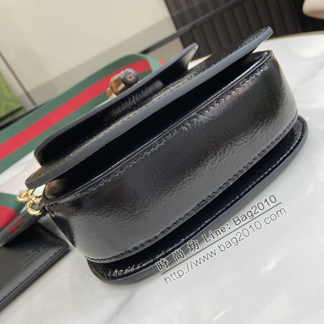 Gucci專櫃古馳最新款Bamboo 1947系列迷你竹節手提包肩背女包 jh2454型號：786482
